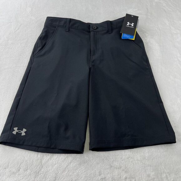 Under Armour‎ Heat Gear Golf Athletic Shorts Men's Black Size 16 Ourdoors - Picture 1 of 12